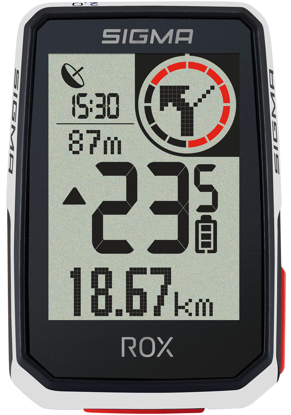 Sigma rox 2.0 gps zw wit overclamp stuurhouder + usb-c oplaadkabel