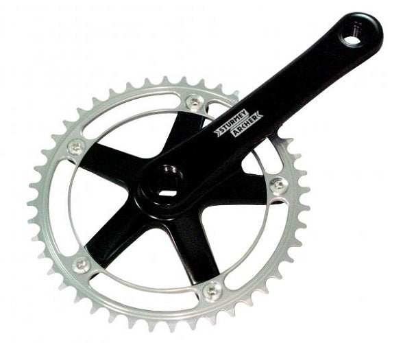 Sturmeyarcher crankstel 44t sturmey archer fct64 met 170mm crankarm - zwart zilver