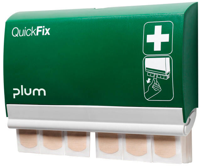 Plum pleister dispenser quickfix elastic water resitsant plaster dispenser quickfi incl. 2x 45 patches
