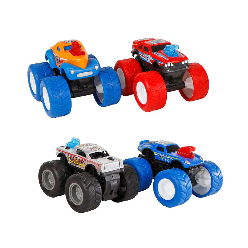 Big wheel monstertrucks, 8cm, set van twee