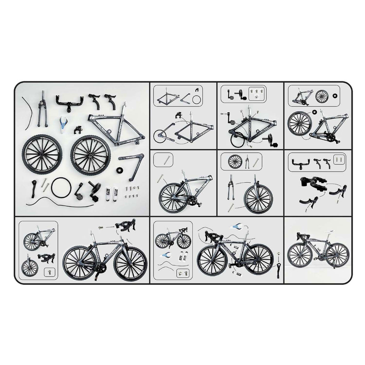 Racefiets gegoten bouwpakket, 19,5cm