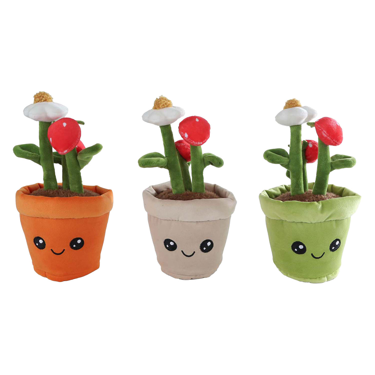 Take me home knuffel plant pluche - aardbeienplant, 23cm