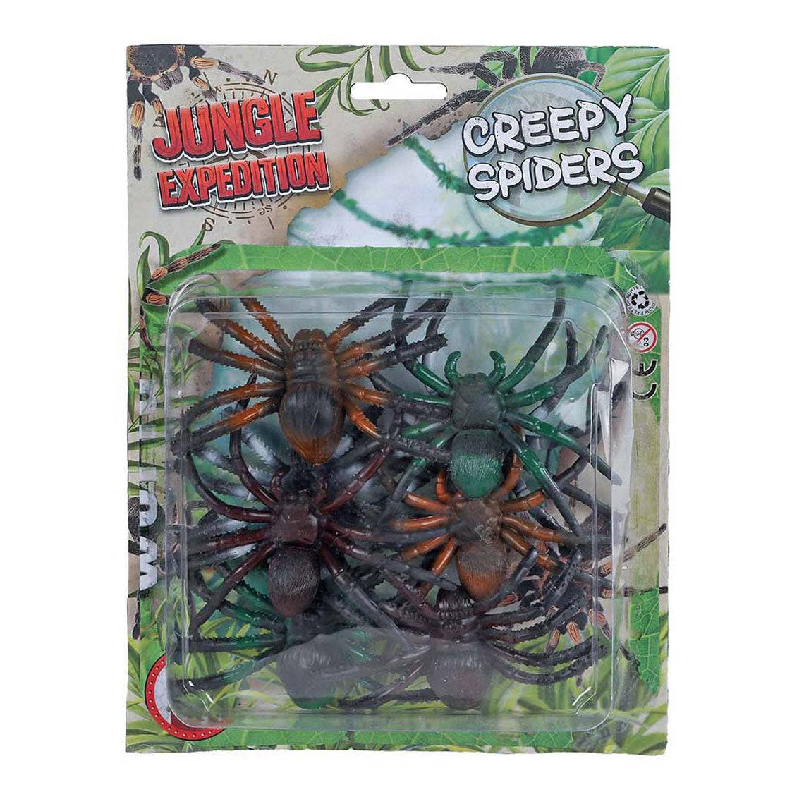 Jungle expedition spinnen 6cm, 8st.