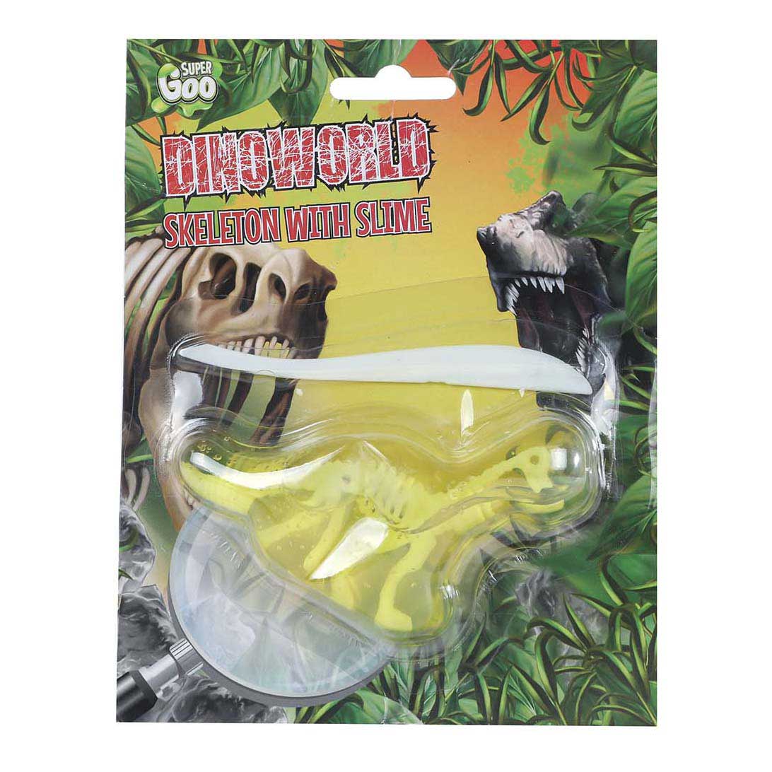 Dinoworld skelet met dinoslijm