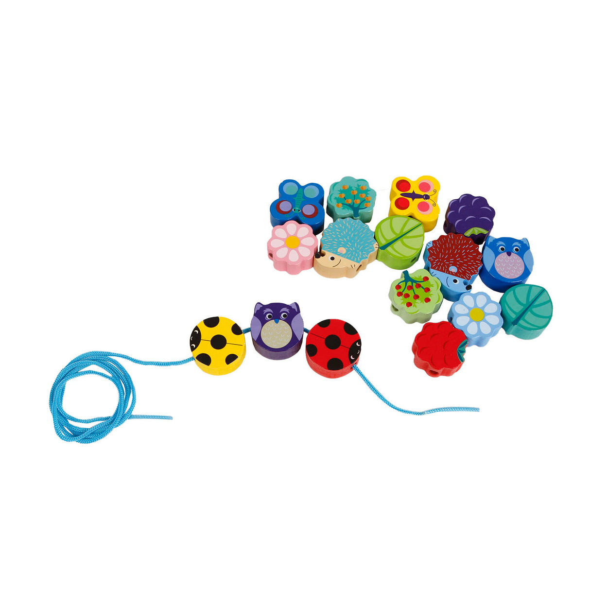 Kralenketting rijgen dier en bloem, 17dlg.