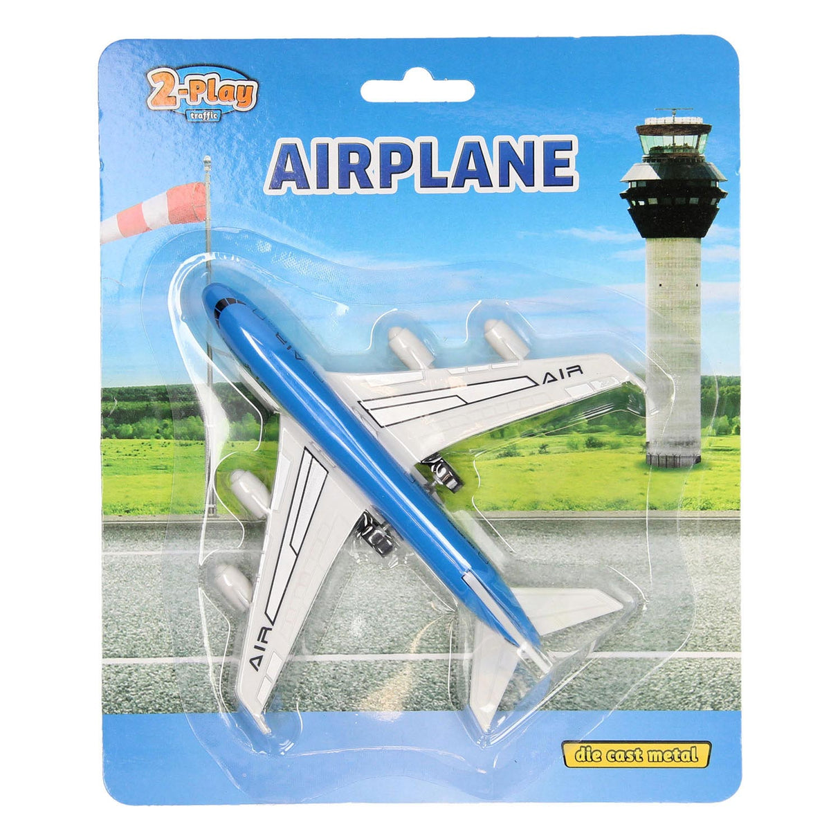 2-Play Die-cast Pull Back Vliegtuig, 14cm