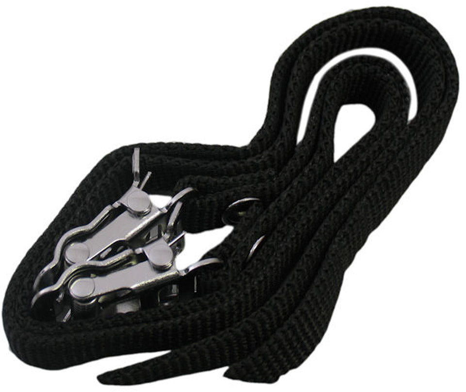 Edge toeclipsriempjes pedaalriempjes nylon - zwart