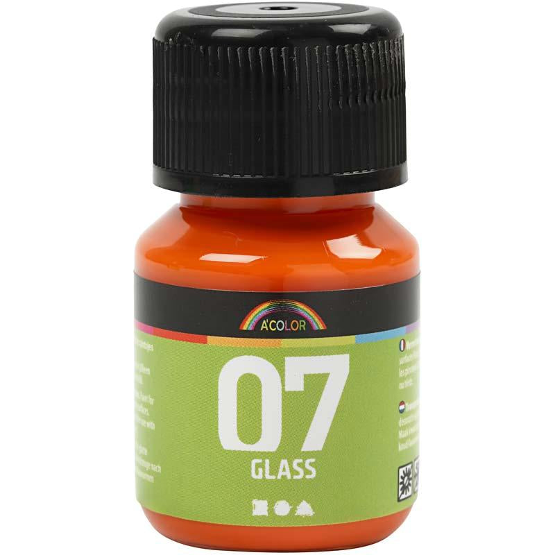 Permanente Glasverf - Oranje, 30ml