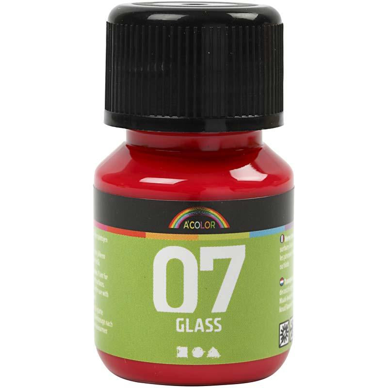 Permanente Glasverf - Rood, 30ml