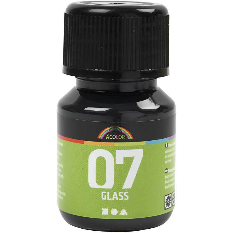 Permanente Glasverf - Zwart, 30ml