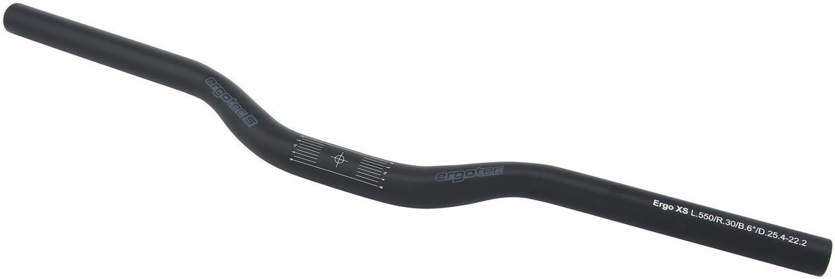 Ergotec stuur atb l 25,4 610mm 12° mat zwart