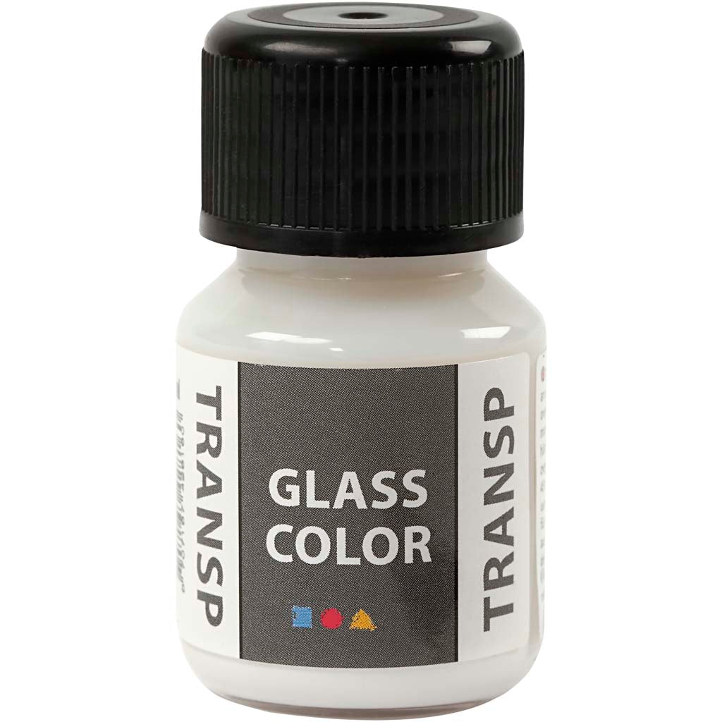 Creativ company glass color transparent, wit, 30 ml 1 fles