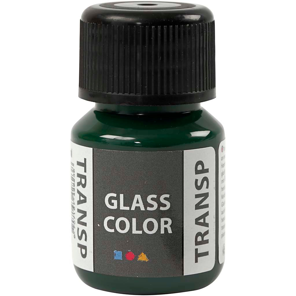 Creativ company glass color transparent, brilliant groen, 30 ml 1 fles