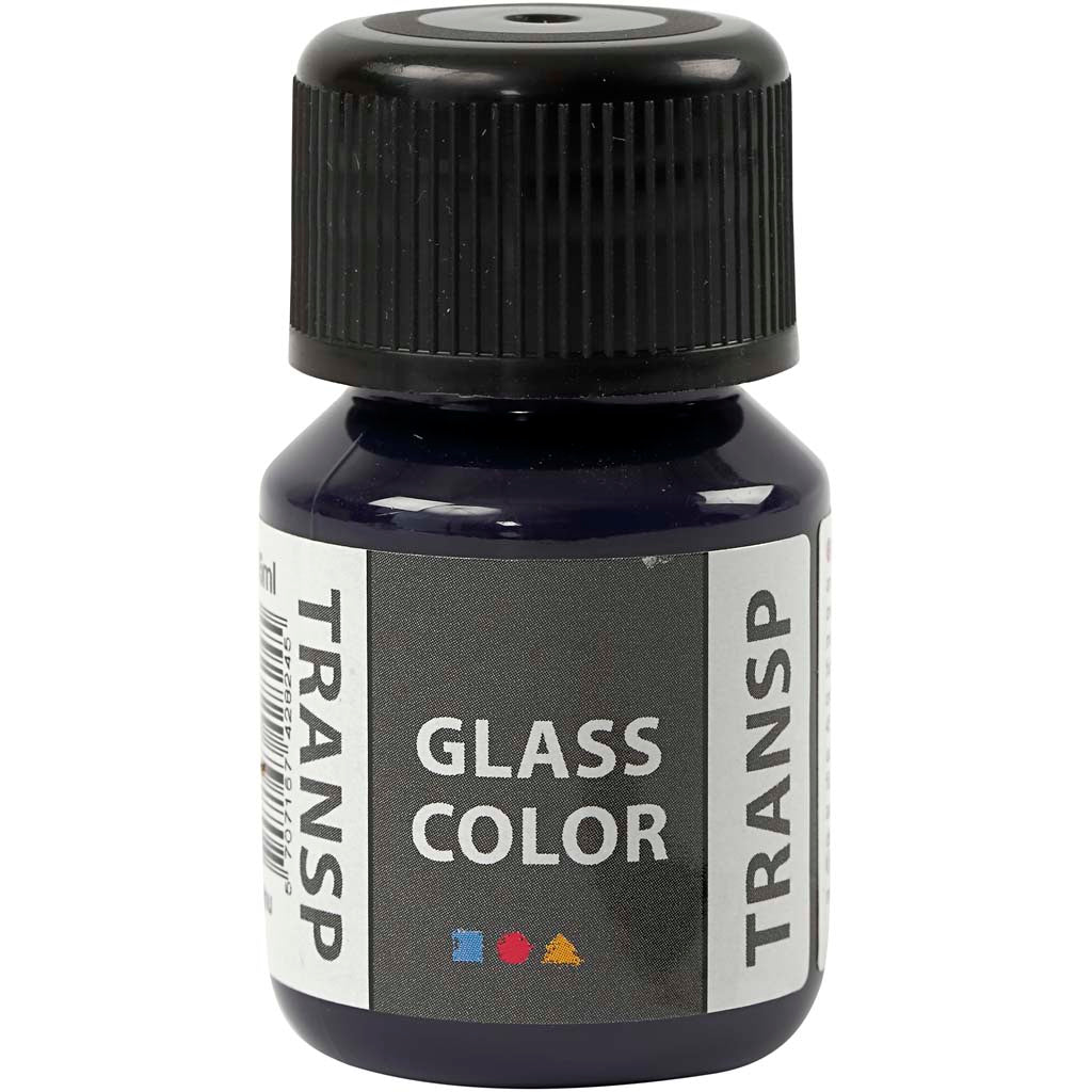 Creativ company glass color transparent, marineblauw, 30 ml 1 fles