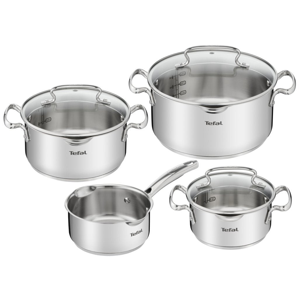 Tefal g719s7 duetto+ kookpannenset 4-delig rvs