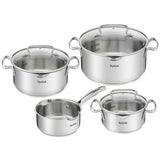 Tefal g719s7 duetto+ kookpannenset 4-delig rvs