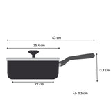 Tefal kookgerei tefal cook change keramisch hapjespan 24 cm pfas-vrij met deksel keramische antiaanbaklaag geschikt voor inductie