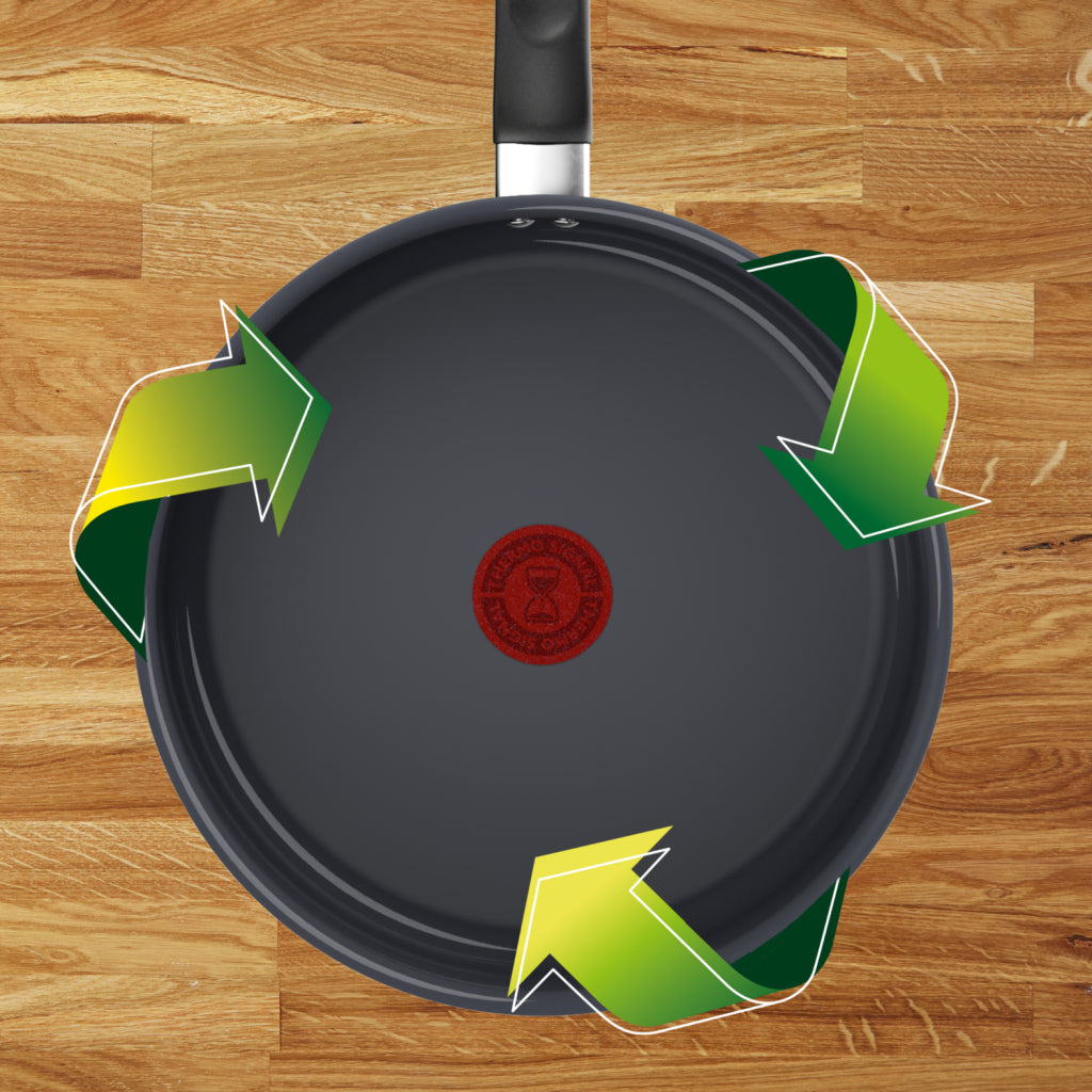Tefal kookgerei tefal cook change keramisch hapjespan 24 cm pfas-vrij met deksel keramische antiaanbaklaag geschikt voor inductie