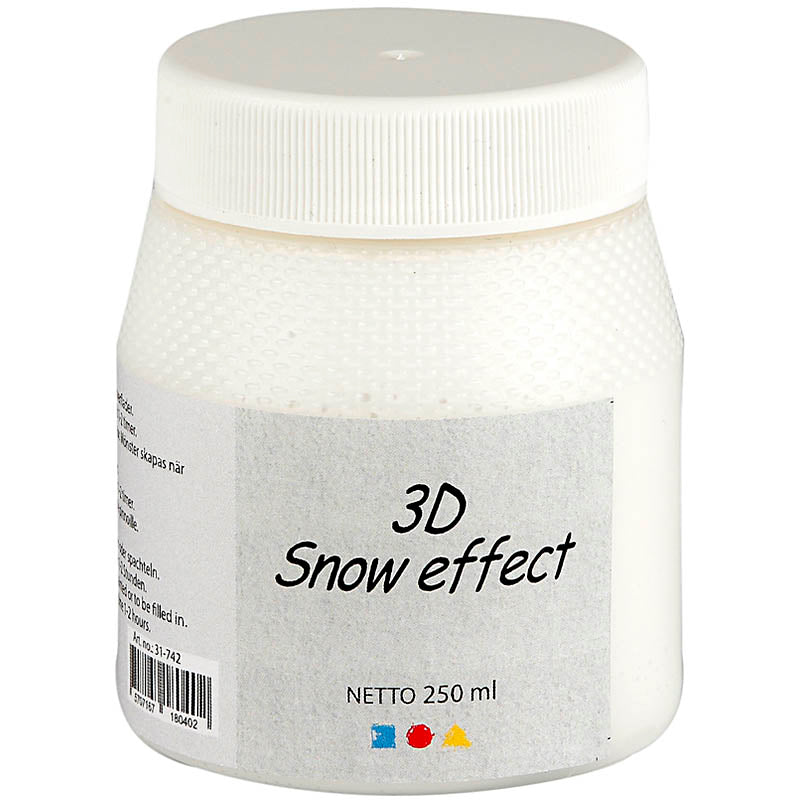 Creativ company 3d sneeuw pasta, wit, 250 ml 1 doosje