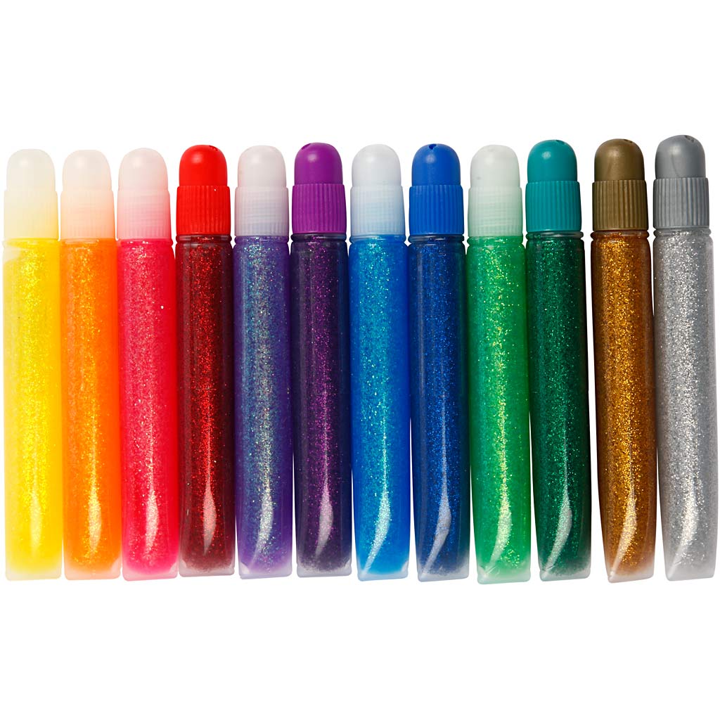 Creativ company glitterlijm, 12x10 ml 1 doos