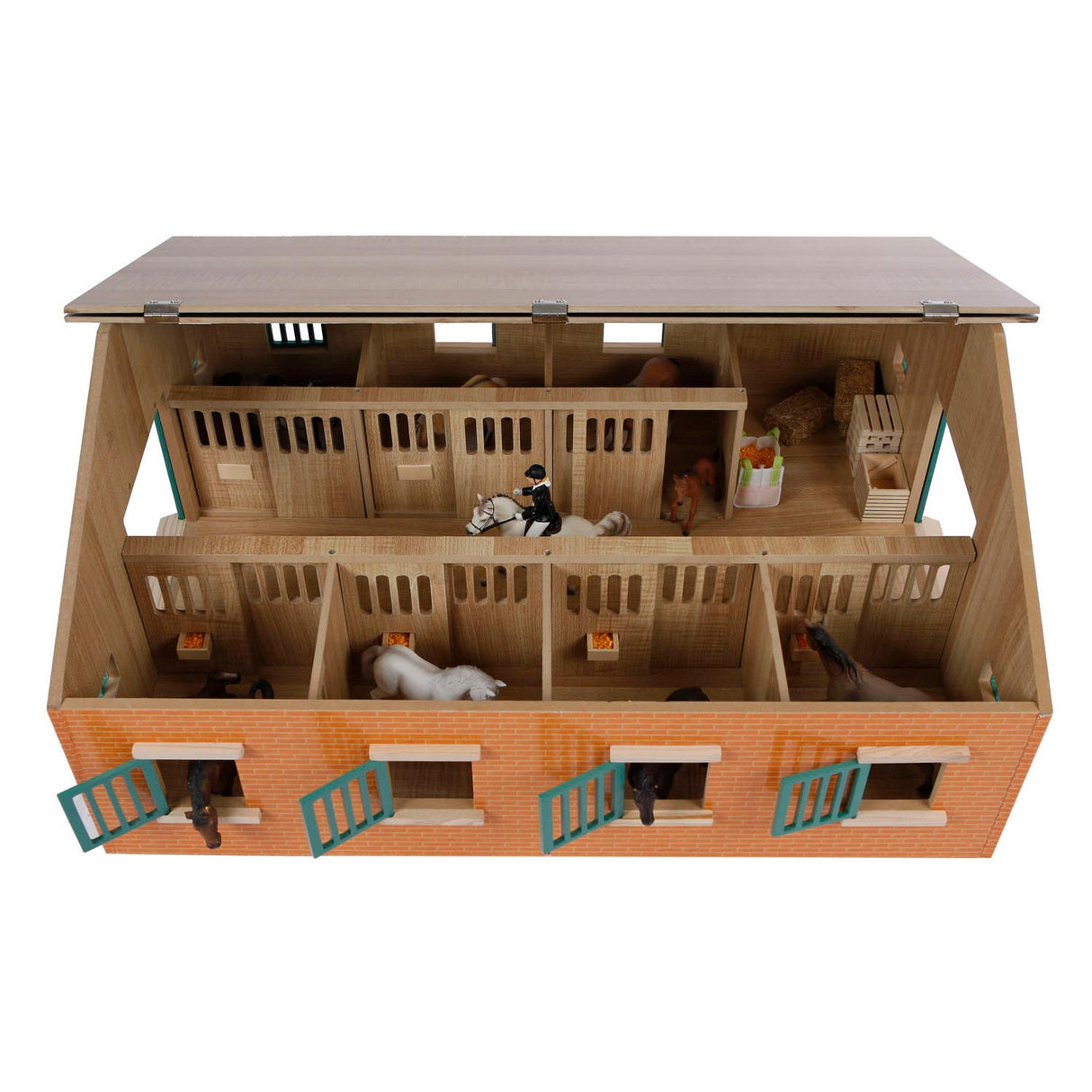 Kids Globe Globe Paardenstal met 7 boxen, 1:24