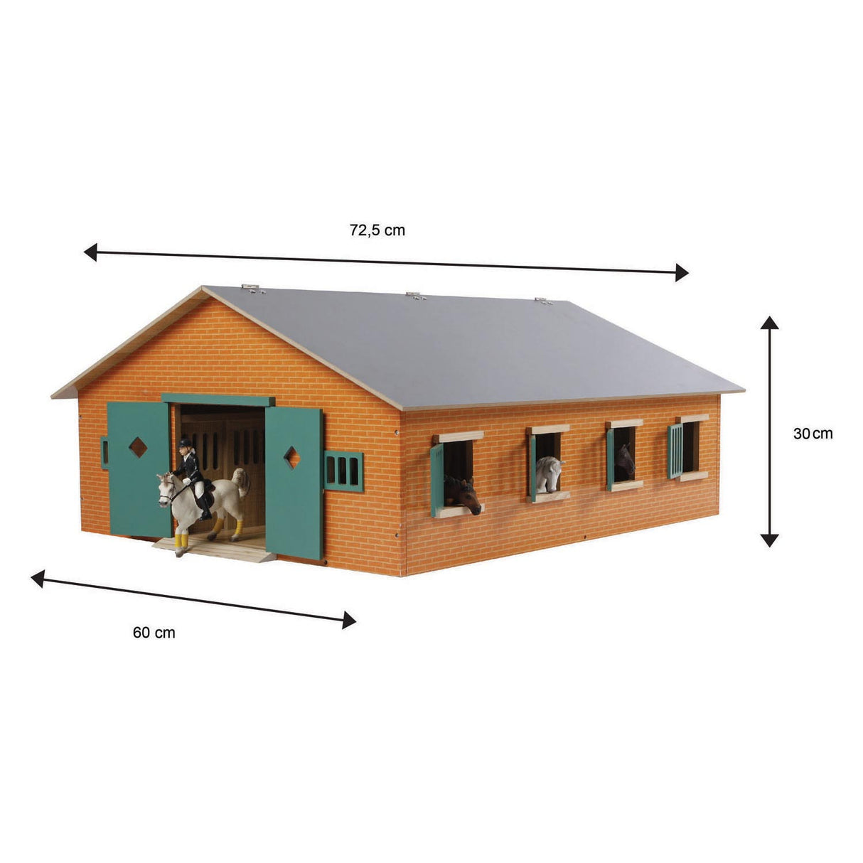 Kids Globe Globe Paardenstal met 7 boxen, 1:24