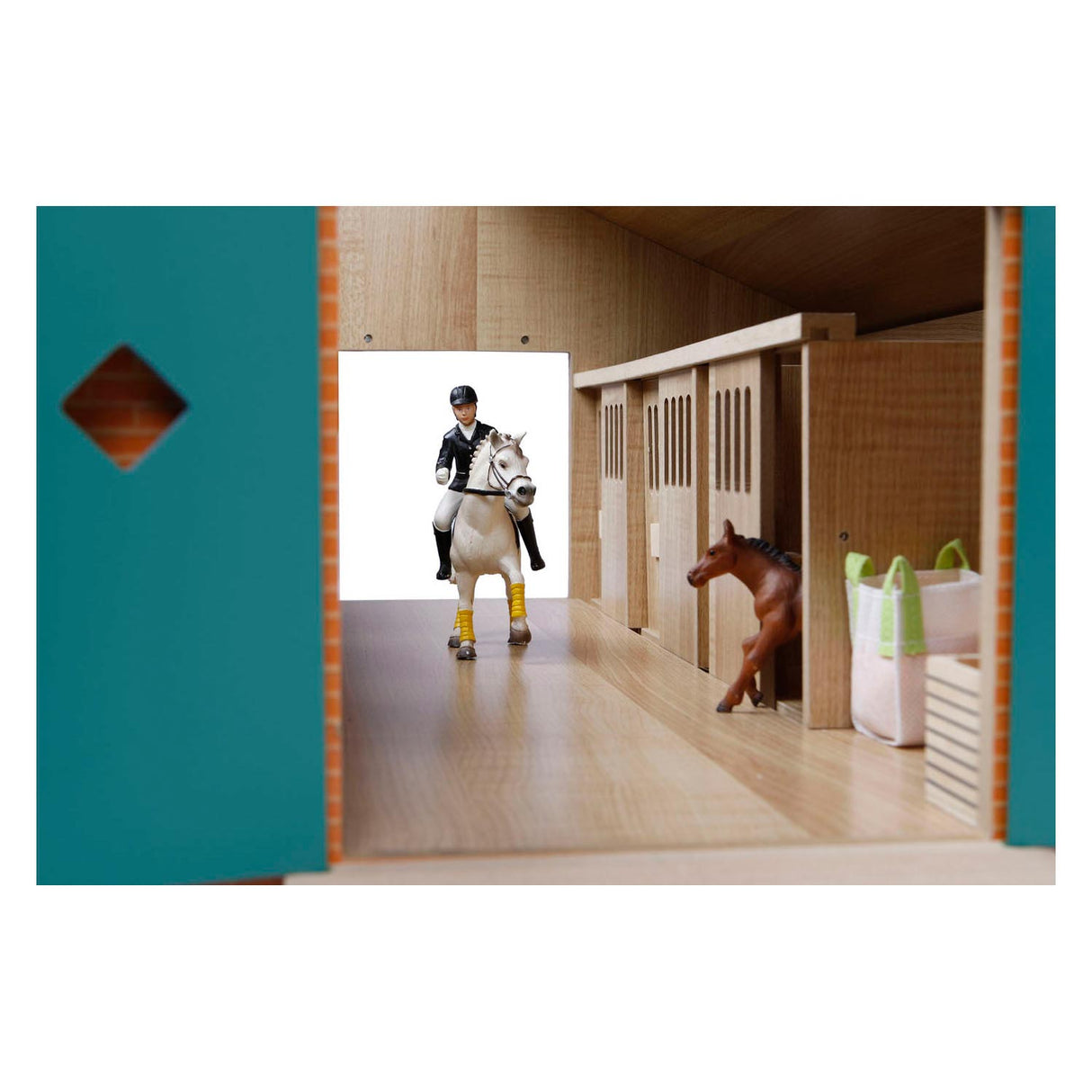 Kids Globe Globe Paardenstal met 7 boxen, 1:24