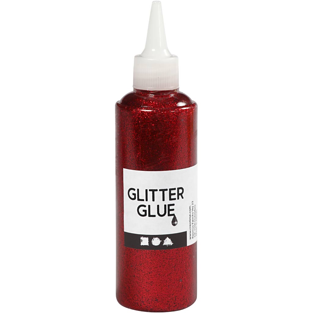 Creativ company glitterlijm, rood, 118 ml 1 fles