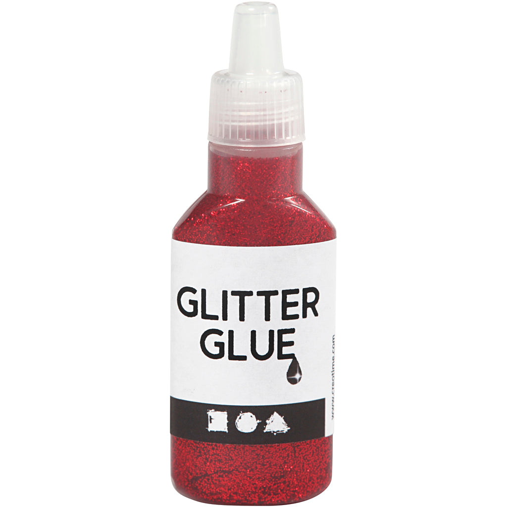 Creativ company glitterlijm, rood, 25 ml 1 fles