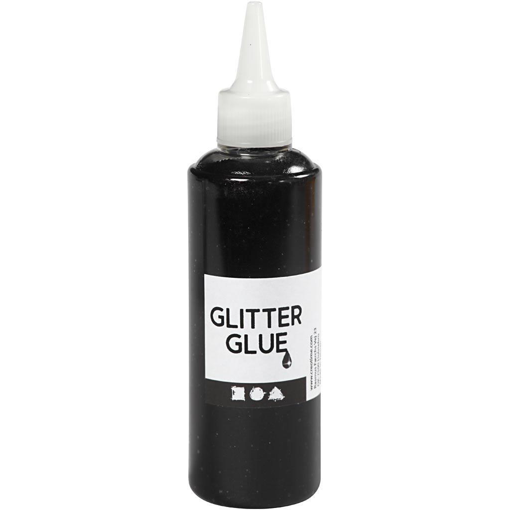 Creativ company glitterlijm, zwart, 118 ml 1 fles