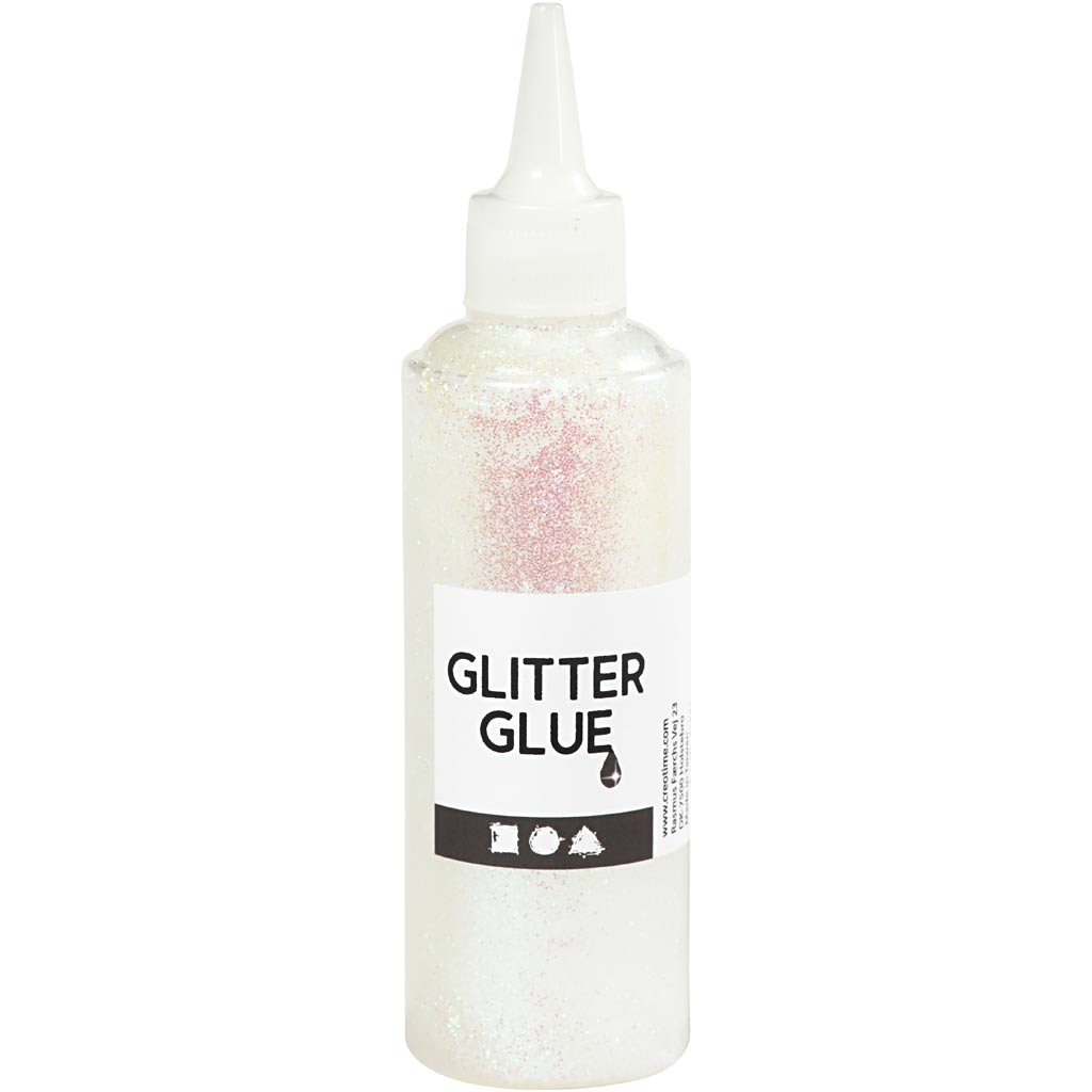 Creativ company glitterlijm, holografisch wit, 118 ml 1 fles
