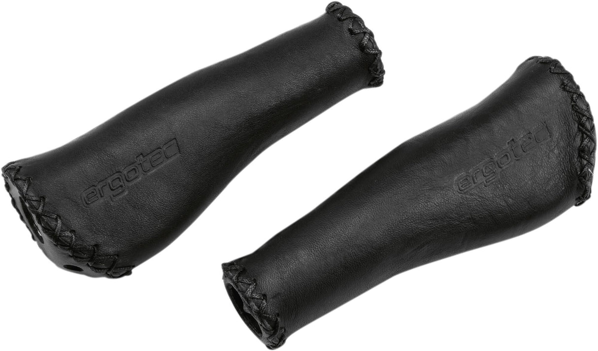 Ergotec handvatten "monaco" grip ergotec monaco leather/kraton,pair,black