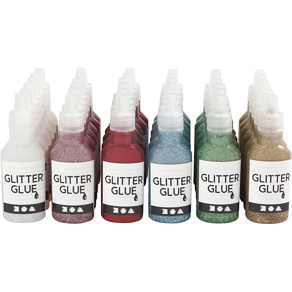 Creativ company glitterlijm, 36x25 ml 1 doos