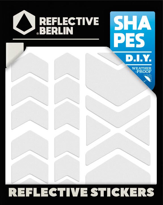 Reflective berlin reflex-stickers shapes refl.sticker refl.berlin chevrons white