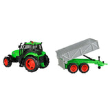 Kids Globe Globe Tractor met Aanhanger Licht Geluid 1:32