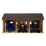Kids Globe Globe Landbouwloods Hout Voor 3 Tractoren, 1:16