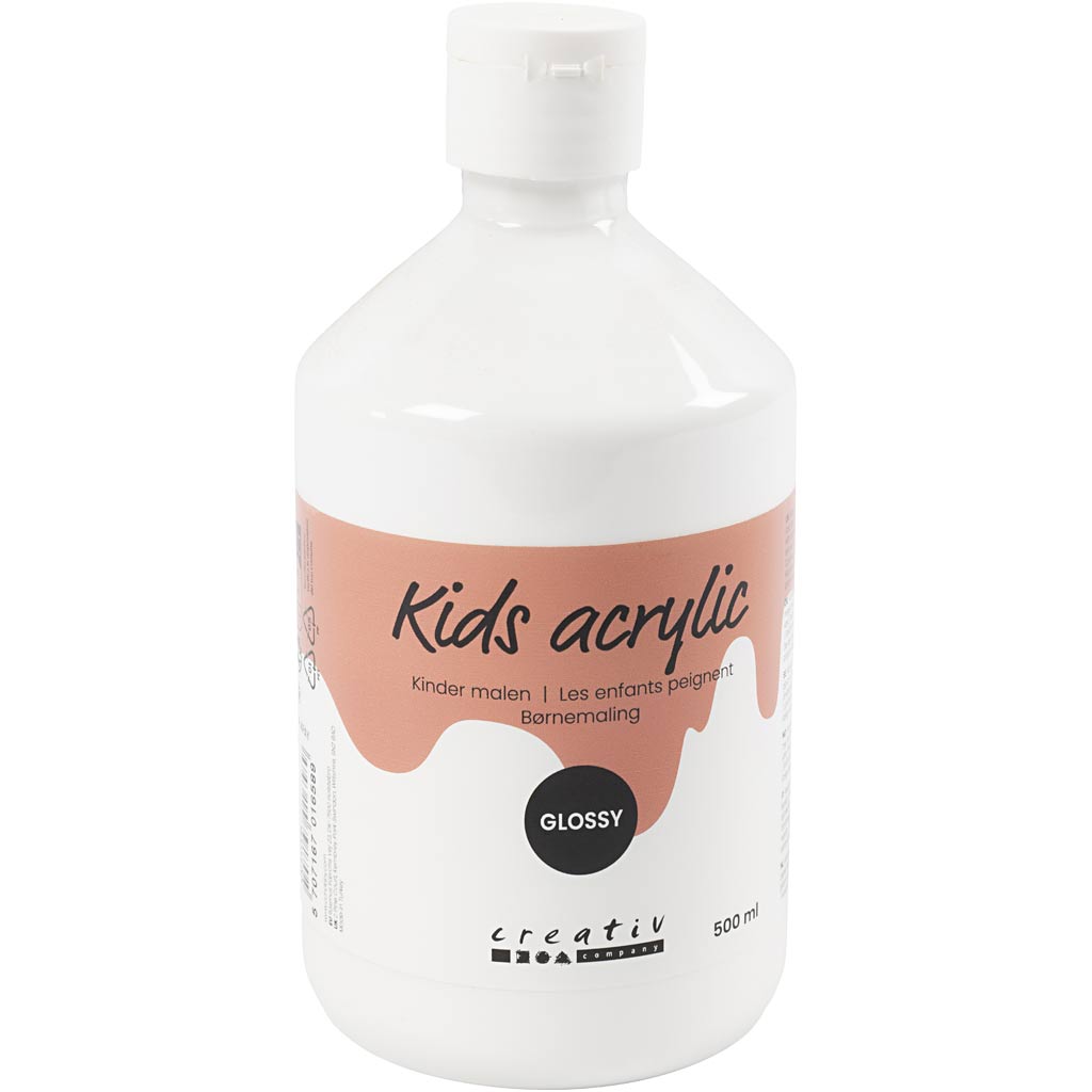 Creative company acrylverf glanzend, wit, 500 ml 1 fles