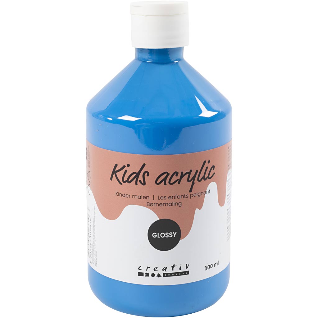 Creative company acrylverf glanzend, primair blauw, 500 ml 1 fles
