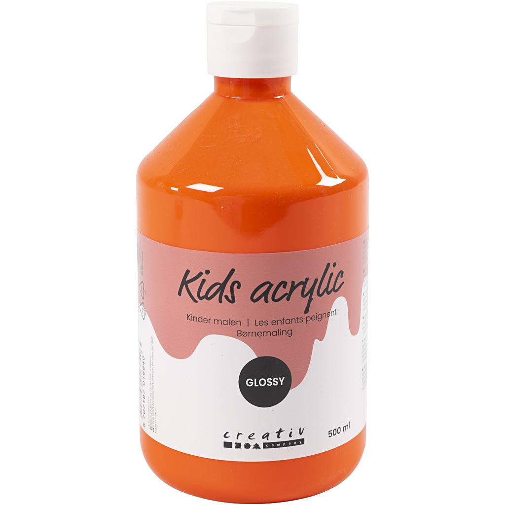 Creative company acrylverf glanzend, oranje, 500 ml 1 fles