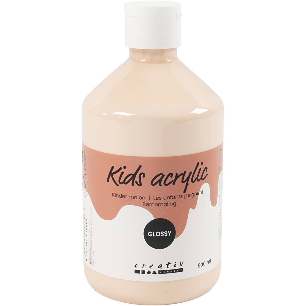 Creativ company acrylverf glanzend, lichtbeige, 500 ml 1 fles