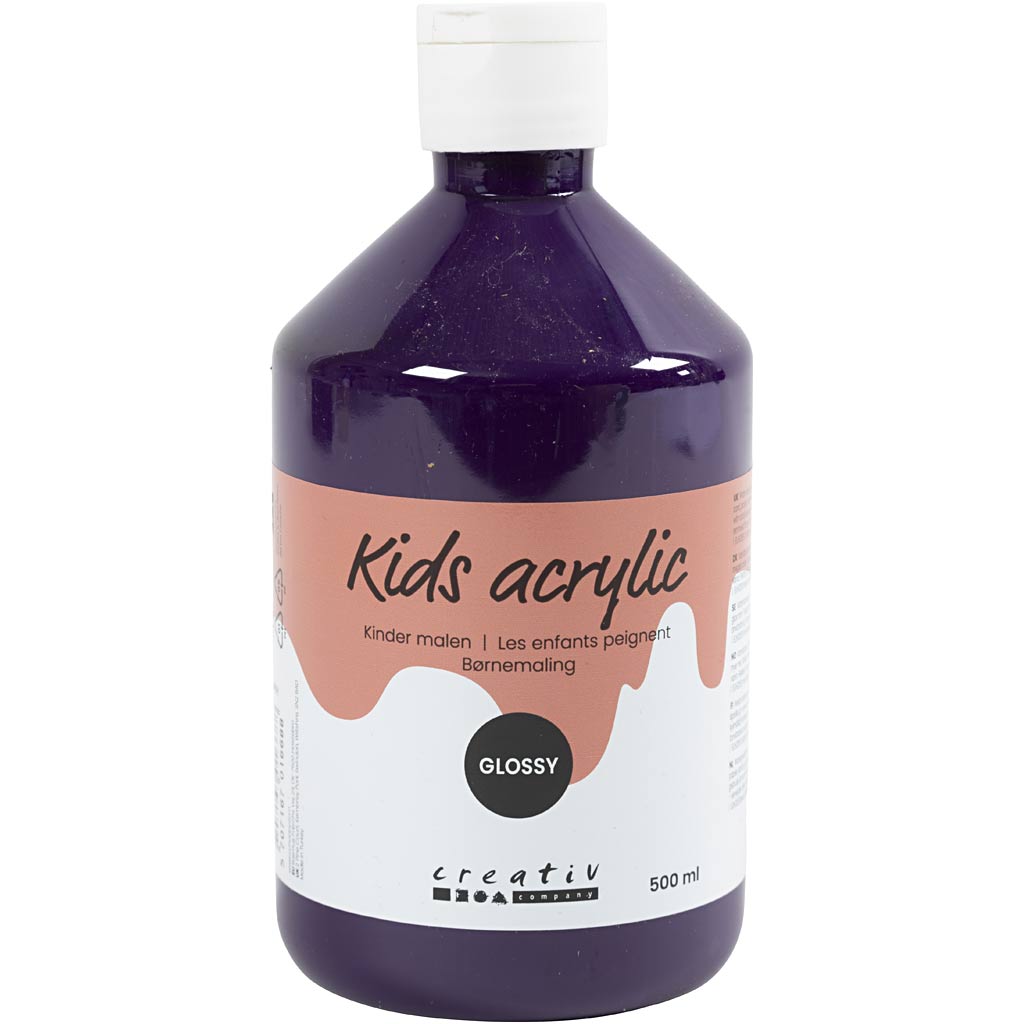Creative company acrylverf glanzend, violet, 500 ml 1 fles