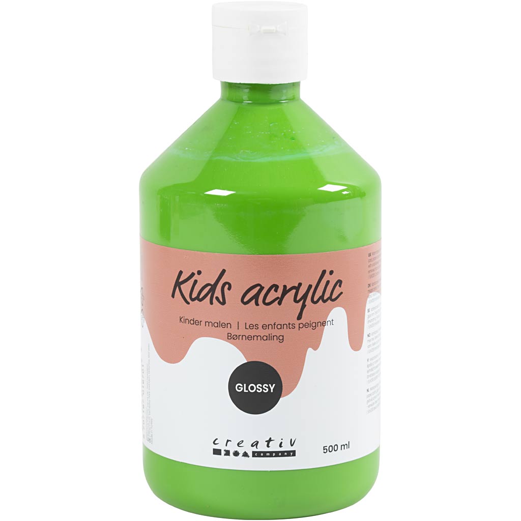 Creativ company acrylverf glanzend, lichtgroen, 500 ml 1 fles