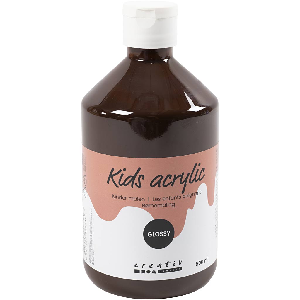 Creativ company acrylverf glanzend, bruin, 500 ml 1 fles