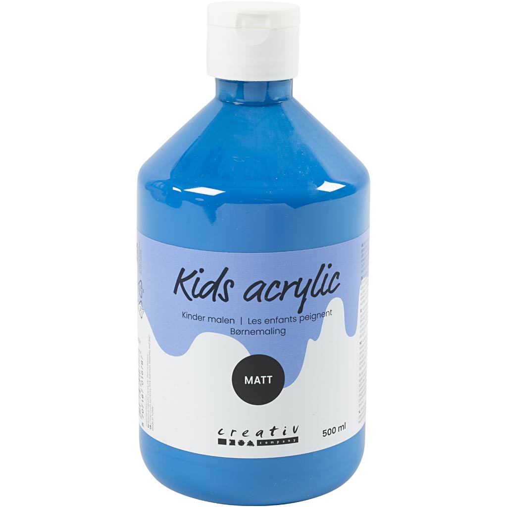 Creative company acrylverf mat, primair blauw, 500 ml 1 fles