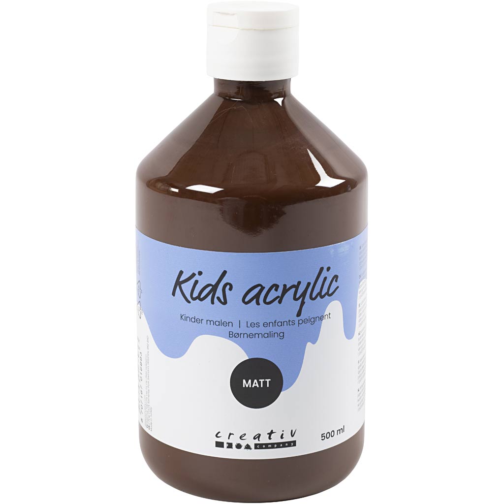 Creativ company acrylverf mat, bruin, 500 ml 1 fles
