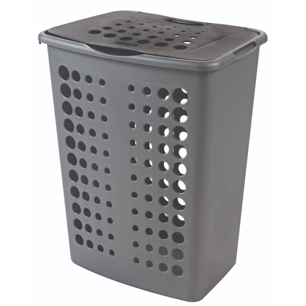 Curver victor wasmand met deksel 60l antraciet