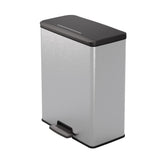 Curver pedaalemmer decobin 65l rechthoek zilver metallic