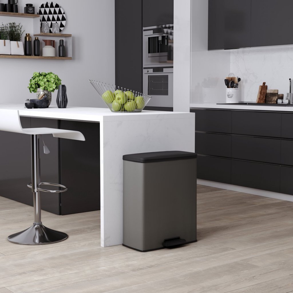 Curver pedaalemmer decobin duo 26l 26l cool grey