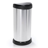 Curver pedaalemmer deco ovaal 40 l zilverkleurig