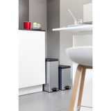 Curver decobin slim pedaalemmer 25l metallic zwart
